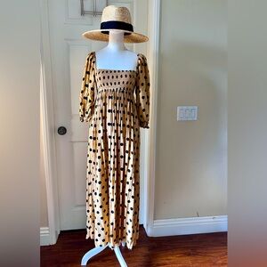 Faithful the brand polka dots maxi dress in size 4